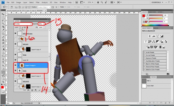 Creation of Master Puppet: Step 7